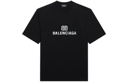 Balenciaga: Чёрная футболка 