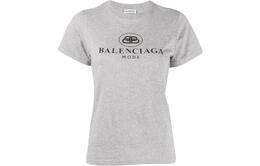 Balenciaga: Серая футболка 