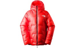 The North Face: Красный пуховик 