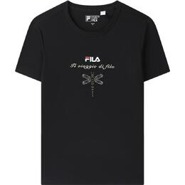 Fila: Чёрная футболка 