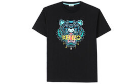 Kenzo: Чёрная футболка  Tiger