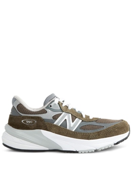 New Balance: Зелёные кроссовки 