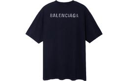 Balenciaga: Чёрная футболка 