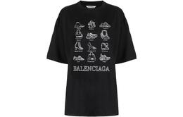 Balenciaga: Футболка с принтом 