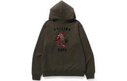 A BATHING APE: Зелёный свитшот 