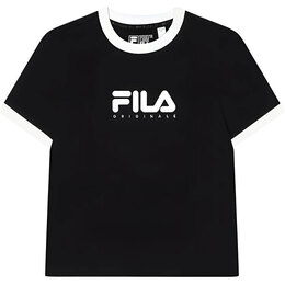 Fila: Чёрная футболка 