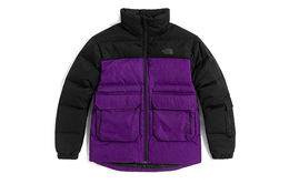 The North Face: Фиолетовый пуховик 