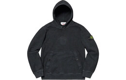 Supreme: Чёрная толстовка  Stone Island