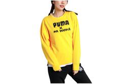 PUMA: Жёлтый свитшот 