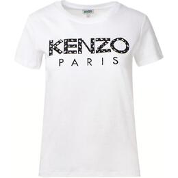 Kenzo: Белая футболка 