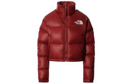 The North Face: Красный пуховик 