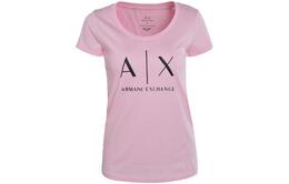 Armani Exchange: Розовая футболка 