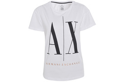 Armani Exchange: Белая футболка 