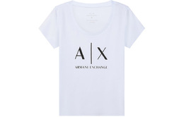 Armani Exchange: Белая футболка 