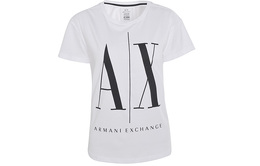 Armani Exchange: Белая футболка 