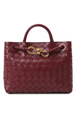 Bottega Veneta: Бордовая сумка 