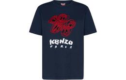 Kenzo: Синяя футболка 