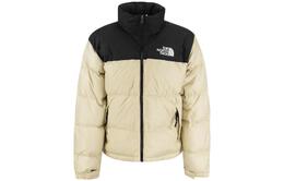 The North Face: Бежевый пуховик 