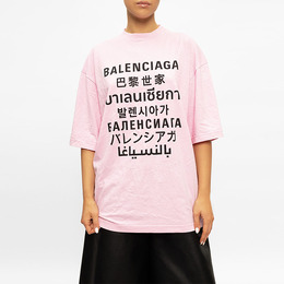 Balenciaga: Розовая футболка 