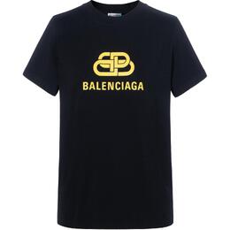 Balenciaga: Чёрная футболка 