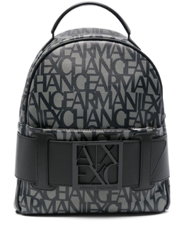 Armani Exchange: Чёрный рюкзак 