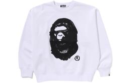 A BATHING APE: Белый свитшот 