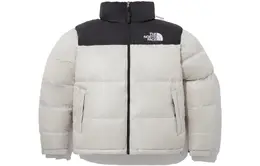 The North Face: Бежевый пуховик 