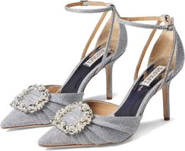 Badgley Mischka: Серебристые туфли 