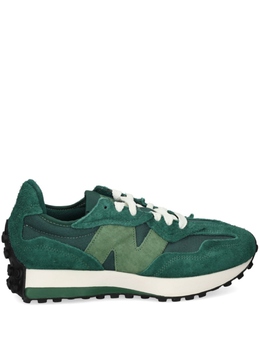 New Balance: Зелёные кроссовки  327