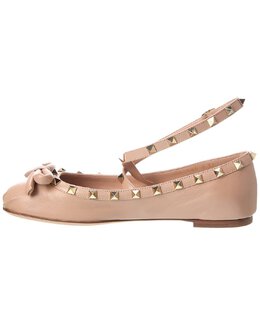 Valentino: Розовые балетки  Rockstud