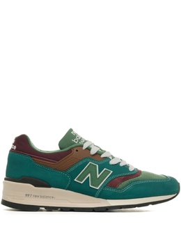 New Balance: Зелёные кроссовки  997