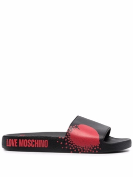 LOVE MOSCHINO: Чёрные шлёпанцы 