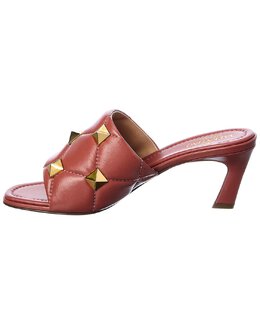 Valentino: Розовые сандалии  Roman Stud