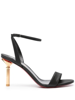 Christian Louboutin: Чёрные босоножки 