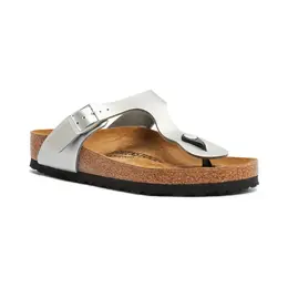 Birkenstock: Серебристые шлёпанцы  Gizeh