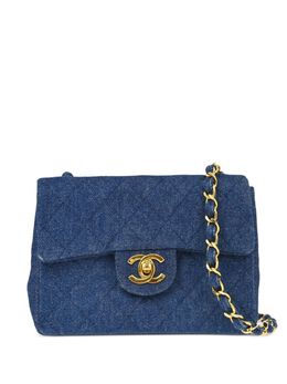 CHANEL Pre-Owned: Голубая сумка 