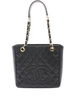 CHANEL Pre-Owned: Чёрная сумка-шоппер 