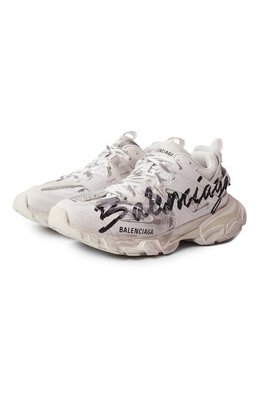 Balenciaga: Белые кроссовки  Track