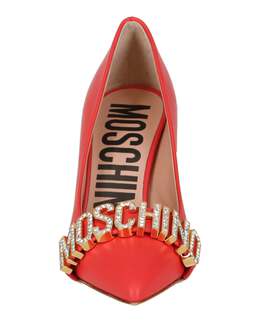 Moschino: Оранжевые туфли 