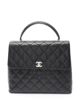 CHANEL Pre-Owned: Чёрная сумка-шоппер 