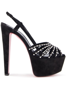 Christian Louboutin: Чёрные босоножки 