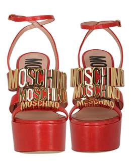 Moschino: Оранжевые сандалии 