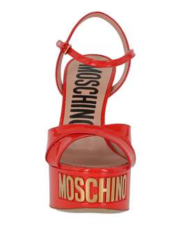 Moschino: Оранжевые сандалии 