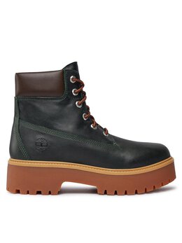 Timberland: Зелёные ботинки 