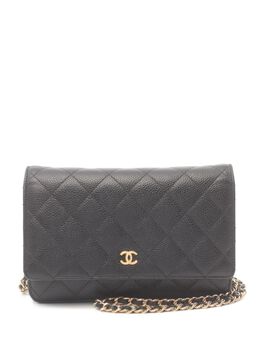 CHANEL Pre-Owned: Чёрный кошелёк 