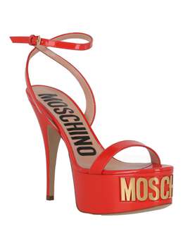 Moschino: Оранжевые туфли 