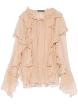Alberta Ferretti: Шифоновая блуза 