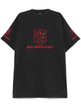 Balenciaga: Чёрная футболка 