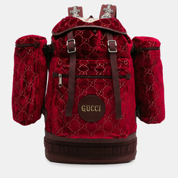 Gucci: Красный рюкзак  GG