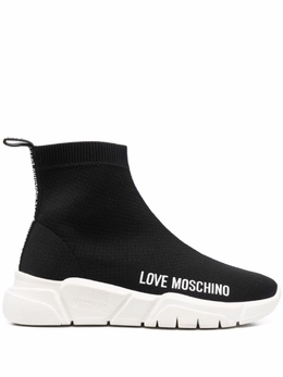 LOVE MOSCHINO: Чёрные мокасины 